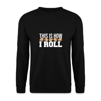C’est ainsi que je rôle Smore Marshmallow Camper Campin - Sweat-shirt Unisexe - noir - Devant - Alina (178cm) & Michal (187cm)