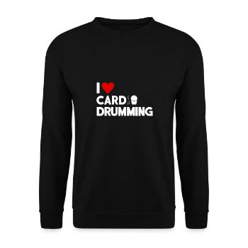 Cardio Drumming Fitnessstudio Fitnesskurs Workout - Unisex Pullover - Schwarz - Vorne - Alina (178cm) & Michal (187cm)