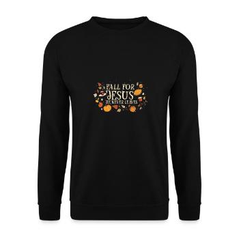 Les croyants chrétiens religieux tombent amoureux de l’amour de Jésus - Sweat-shirt Unisexe - noir - Devant - Alina (178cm) & Michal (187cm)