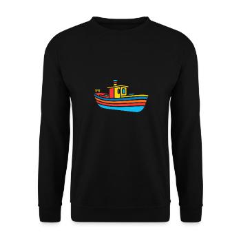 Bateau humour péniche - Sweat-shirt Unisexe - noir - Devant - Alina (178cm) & Michal (187cm)