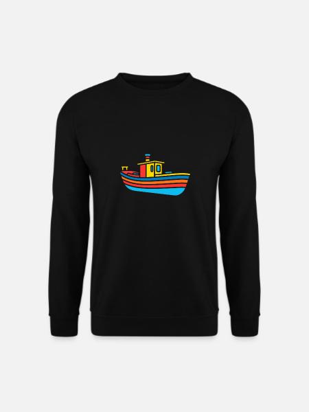 Bateau humour péniche - Sweat-shirt Unisexe - noir