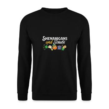 Shenanigans & Scrubs ER Nurse Physician St. - Unisex Pullover - Schwarz - Vorne - Alina (178cm) & Michal (187cm)