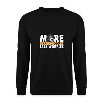 Chien Bernedoodle - Sweat-shirt Unisexe - noir - Devant - Alina (178cm) & Michal (187cm)