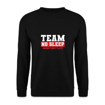 Night Shift Nurse - Unisex Sweatshirt - black - Front - Alina (178cm) & Michal (187cm)