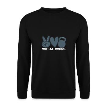 Kettlebell Workout Entraînement de fitness - Sweat-shirt Unisexe - noir - Devant - Alina (178cm) & Michal (187cm)
