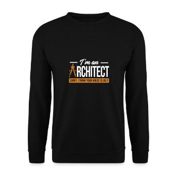 architect - Unisex Sweatshirt - black - Front - Alina (178cm) & Michal (187cm)