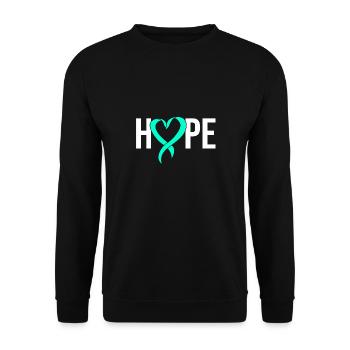 Pcos Awareness - Unisex Sweatshirt - black - Front - Alina (178cm) & Michal (187cm)