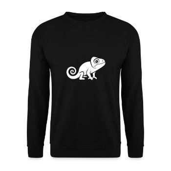 Chamäleon - Unisex Pullover - Schwarz - Vorne - Alina (178cm) & Michal (187cm)