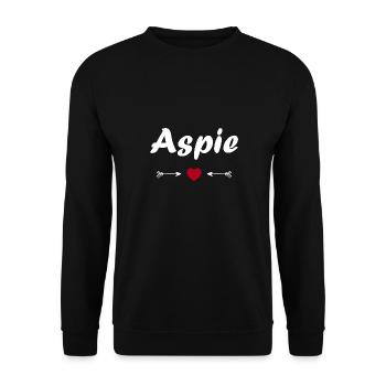 Aspie - Sweat-shirt Unisexe - noir - Devant - Alina (178cm) & Michal (187cm)