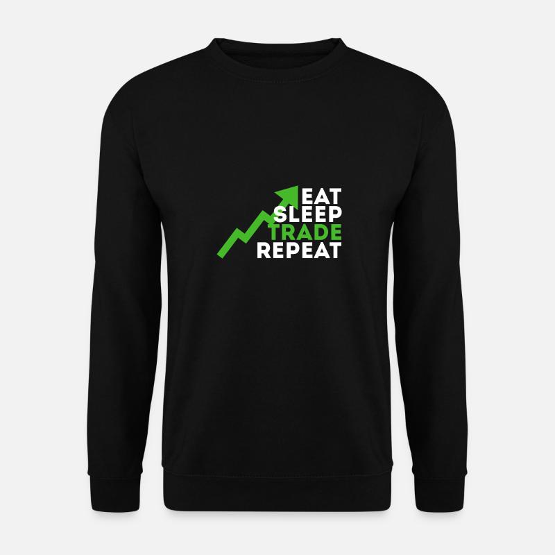 Eat Sleep Trade Repeat - Unisex Sweatshirt - black