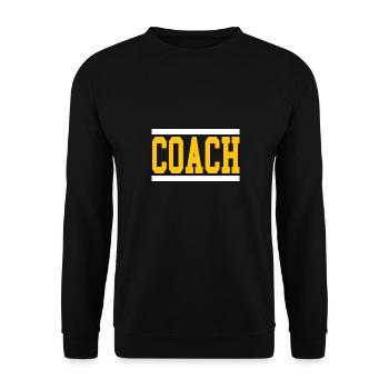 COACH Awesome Coach Designs T-Shirt Present Gift - Unisex Sweatshirt - black - Front - Alina (178cm) & Michal (187cm)