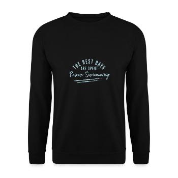 Les meilleurs jours sont passés à nager de secours Dictons - Sweat-shirt Unisexe - noir - Devant - Alina (178cm) & Michal (187cm)