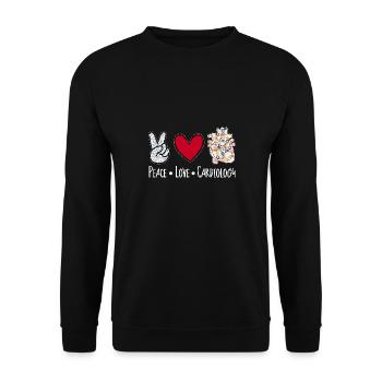 Kardiologie Krankenschwester Kardiologe - Unisex Pullover - Schwarz - Vorne - Alina (178cm) & Michal (187cm)