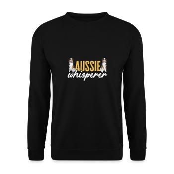 Miniature Australian Shepherd - Unisex Sweatshirt - black - Front - Alina (178cm) & Michal (187cm)