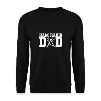 Ham Radio Dad Men Radio Amateurs Network Operator - Unisex Sweatshirt - black - Front - Alina (178cm) & Michal (187cm)