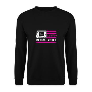 Spécialiste du codage de codeur médical - Sweat-shirt Unisexe - noir - Devant - Alina (178cm) & Michal (187cm)