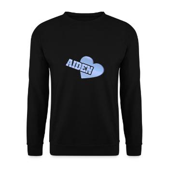 Gift for Aiden - Unisex Sweatshirt - black - Front - Alina (178cm) & Michal (187cm)