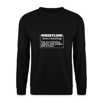 Définition de la lutte Pro Wrestler Fan Wrestling - Sweat-shirt Unisexe - noir - Devant - Alina (178cm) & Michal (187cm)
