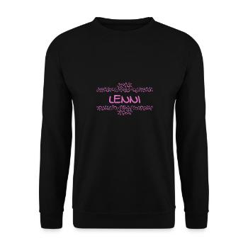 First name Lenni - Unisex Sweatshirt - black - Front - Alina (178cm) & Michal (187cm)