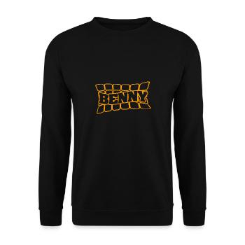 Name Benny - Unisex Pullover - Schwarz - Vorne - Alina (178cm) & Michal (187cm)