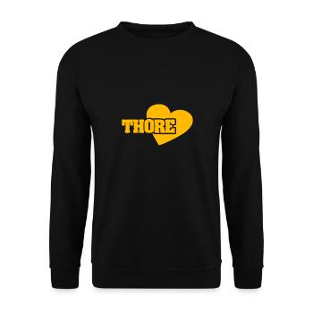 Cadeau pour Thore - Sweat-shirt Unisexe - noir - Devant - Alina (178cm) & Michal (187cm)