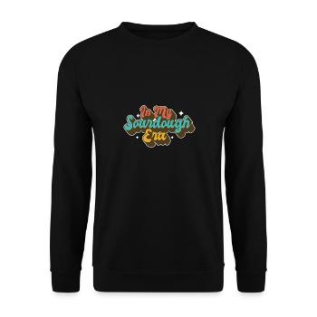 Dans mon ère au levain Home Baker Funny Bread Baking - Sweat-shirt Unisexe - noir - Devant - Alina (178cm) & Michal (187cm)