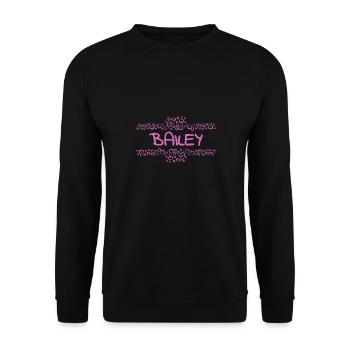 Vorname Bailey - Unisex Pullover - Schwarz - Vorne - Alina (178cm) & Michal (187cm)