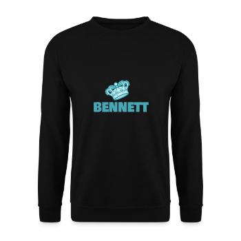 Bennett as a given name - Unisex Sweatshirt - black - Front - Alina (178cm) & Michal (187cm)