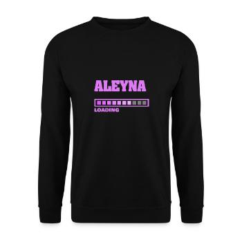 Baby Aleyna - Unisex Pullover - Schwarz - Vorne - Alina (178cm) & Michal (187cm)