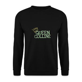 Vorname Colline - Unisex Pullover - Schwarz - Vorne - Alina (178cm) & Michal (187cm)