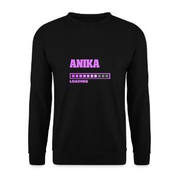 Anika as a baby - Unisex Sweatshirt - black - Front - Alina (178cm) & Michal (187cm)