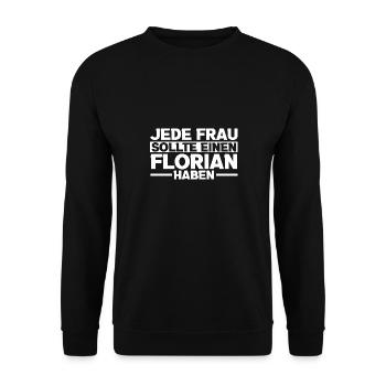 Florian - Unisex Sweatshirt - black - Front - Alina (178cm) & Michal (187cm)