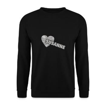 Liebe Susanne - Unisex Pullover - Schwarz - Vorne - Alina (178cm) & Michal (187cm)