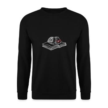 Livres et cochons d'Inde Lecture de la littérature - Sweat-shirt Unisexe - noir - Devant - Alina (178cm) & Michal (187cm)