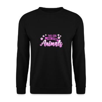 Rescue Animals Citation drôle de bien-être animal - Sweat-shirt Unisexe - noir - Devant - Alina (178cm) & Michal (187cm)