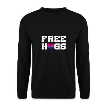 LGBT Rainbow Gay Pride Homo Lesbian Gay - Unisex Sweatshirt - black - Front - Alina (178cm) & Michal (187cm)
