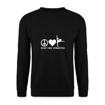 Akrobat Turner Gymnastik Turnen Tumbling - Unisex Pullover - Schwarz - Vorne - Alina (178cm) & Michal (187cm)