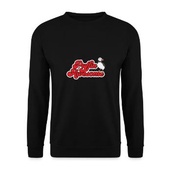 puffin puffin auke birds Lunde - Unisex Sweatshirt - black - Front - Alina (178cm) & Michal (187cm)