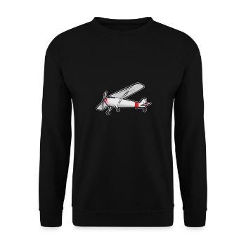Remote Controlled Airplane Model Airplane - Unisex Sweatshirt - black - Front - Alina (178cm) & Michal (187cm)