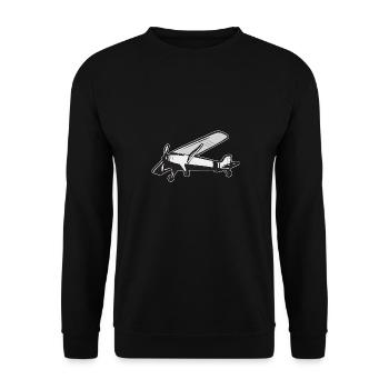 Remote Controlled Airplane Model Airplane - Unisex Sweatshirt - black - Front - Alina (178cm) & Michal (187cm)