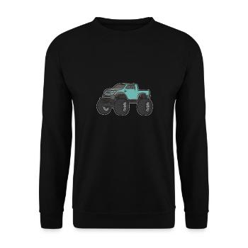 RC Car Ferngesteuertes Auto - Unisex Pullover - Schwarz - Vorne - Alina (178cm) & Michal (187cm)