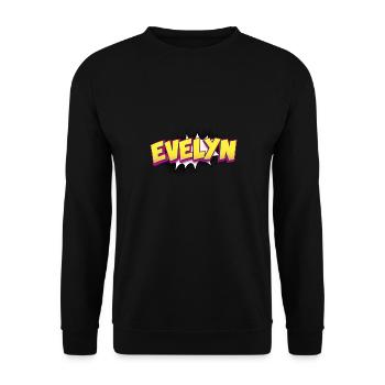 Evelyn Custom Name Comic Book Style Pop Art, - Unisex Sweatshirt - black - Front - Alina (178cm) & Michal (187cm)
