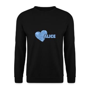 Mama Alice - Unisex Sweatshirt - black - Front - Alina (178cm) & Michal (187cm)