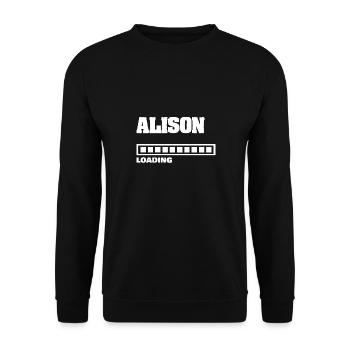 Baby Alison - Unisex Sweatshirt - black - Front - Alina (178cm) & Michal (187cm)