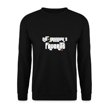 Not Grandpa's Favorite Grandchild grandkid - Unisex Sweatshirt - black - Front - Alina (178cm) & Michal (187cm)