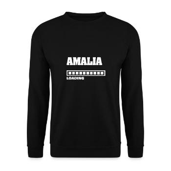 Gift for Amalia - Unisex Sweatshirt - black - Front - Alina (178cm) & Michal (187cm)