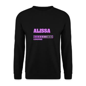 Baby Alissa - Unisex Sweatshirt - black - Front - Alina (178cm) & Michal (187cm)