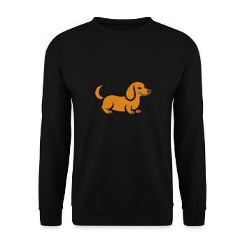 teckel - Sweat-shirt Unisexe - noir - Devant - Alina (178cm) & Michal (187cm)