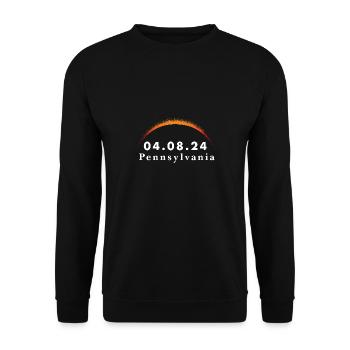 Total Solar Eclipse Path of Totality Pennsylvania - Unisex Pullover - Schwarz - Vorne - Alina (178cm) & Michal (187cm)