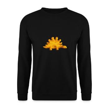 Dino Nuggets Dinosaurier Chicken Nuggets - Unisex Pullover - Schwarz - Vorne - Alina (178cm) & Michal (187cm)